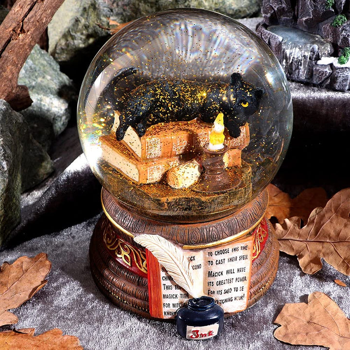 Lisa Parker Witching Hour Cat Snowglobe LP 11cm