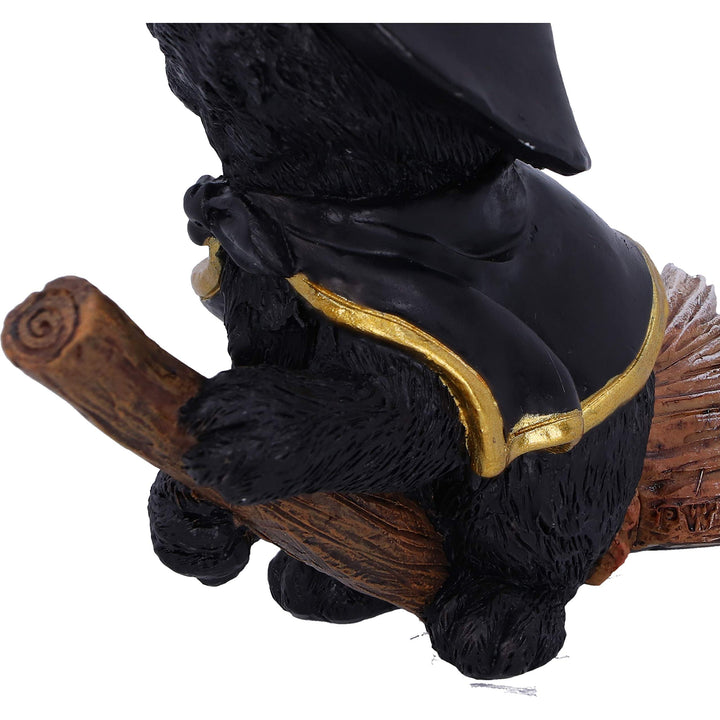 Tabitha Small Witches Familiar Black Cat and Broomstick Figurine 11cm