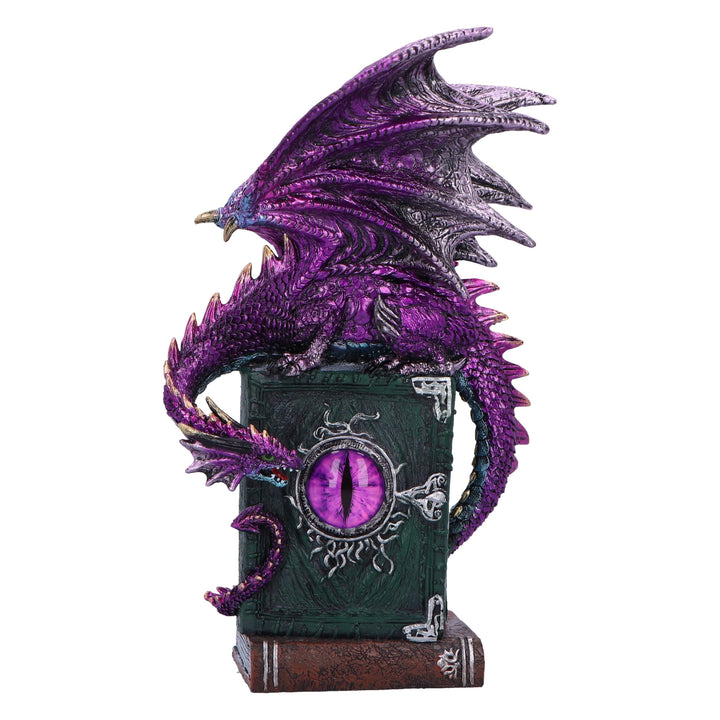 Dragon Fable Purple on Book Figurine 24cm