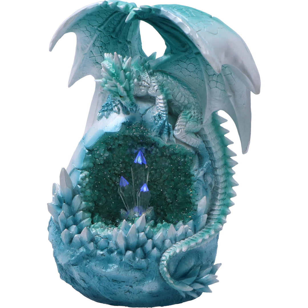 Northern Lights Light Up Dragon Geode Ornament 20cm