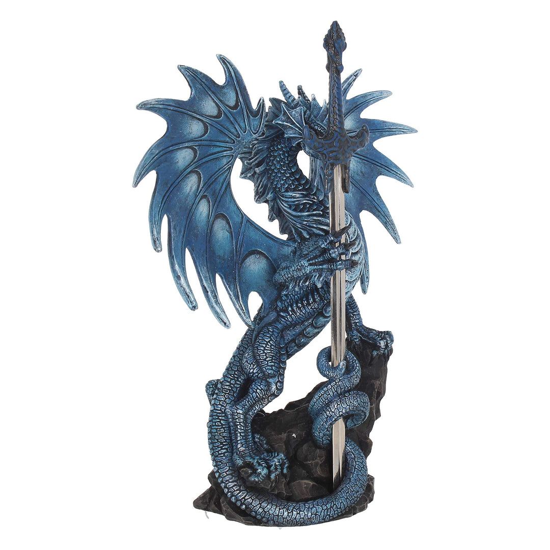 Ruth Thompson Sea Blade Letter Opener Blue Dragon Figurine by 22.2cm