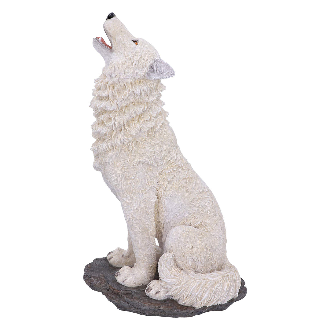 Storms Cry Howling White Wolf Figure Large 41.5cm