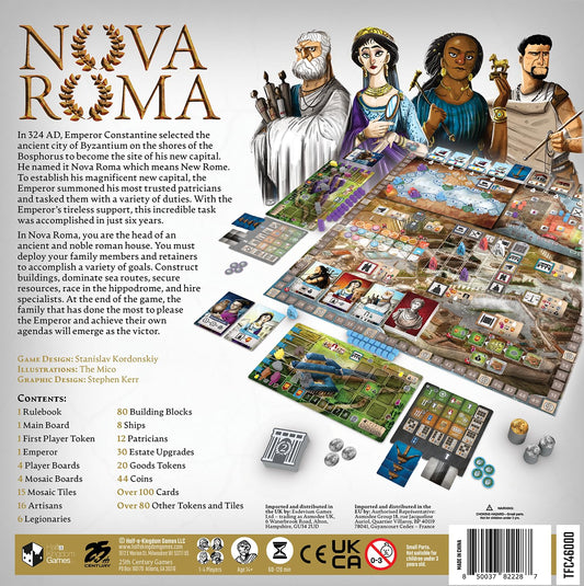 Nova Roma Emperor Constantine Builds The New Roman Empire Euro Strategy Board Game 2