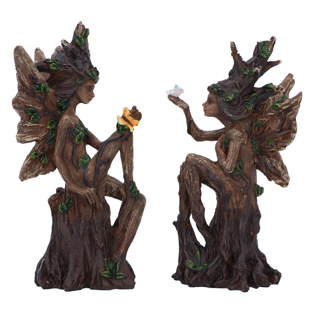 Woodland Beauty Tree Fairy Figurines set of 2 15.5cm