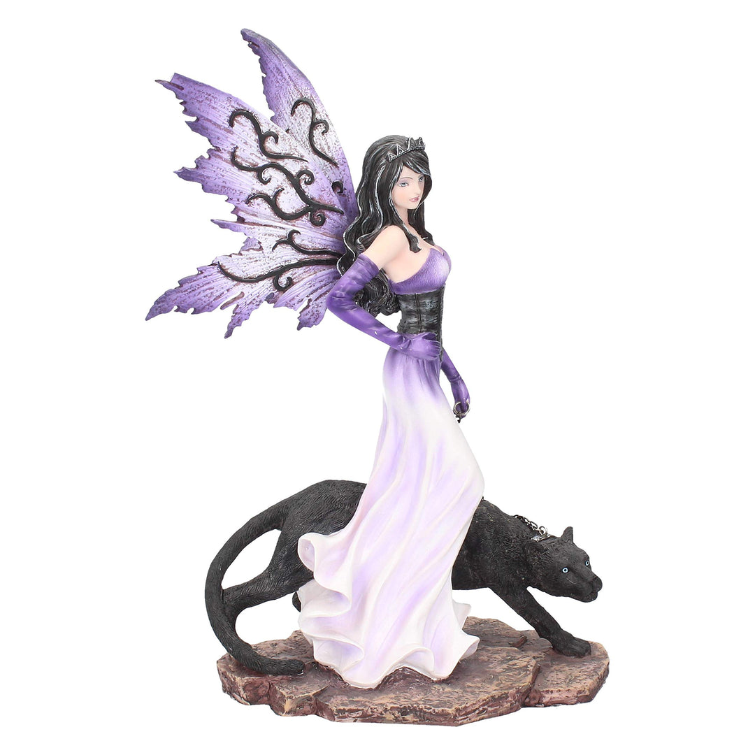 Panthea Purple Fairy and Panther Companion Figurine 29cm