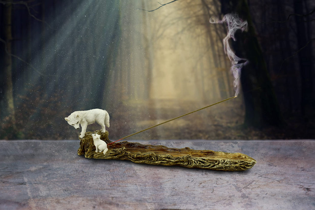 Wild Guide Wolf Incense Burner 28.5cm