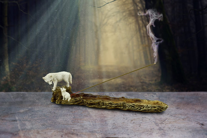Wild Guide Wolf Incense Burner 28.5cm