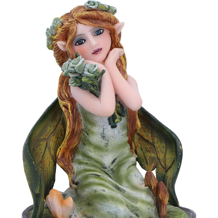 Clover Green Crystal Fairy Figurine 9cm