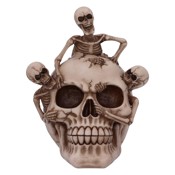 Breaking Free Skeleton Emerging from Skull Ornament 17.7cm