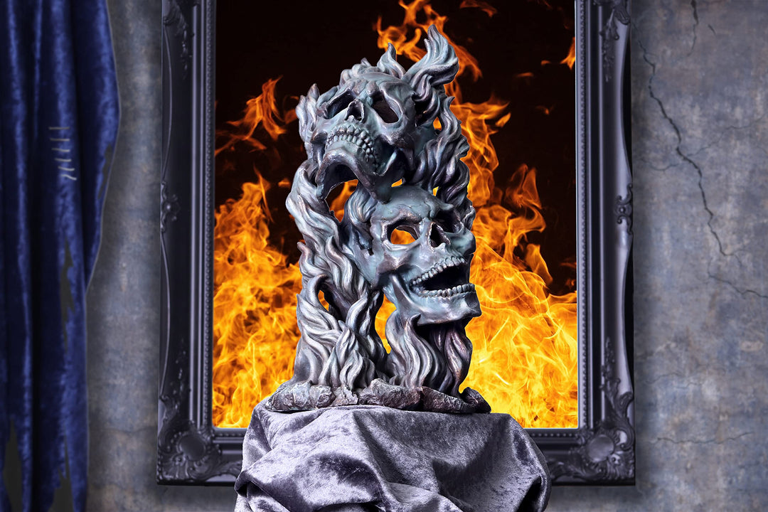 Comedy and Tragedy Skull Ornament 33.5cm