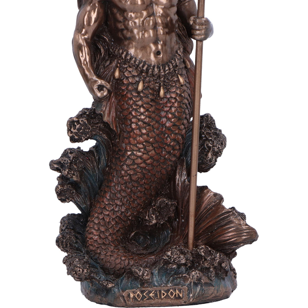 Poseidon God of the Sea Medium Bronze Figurine 18.5cm