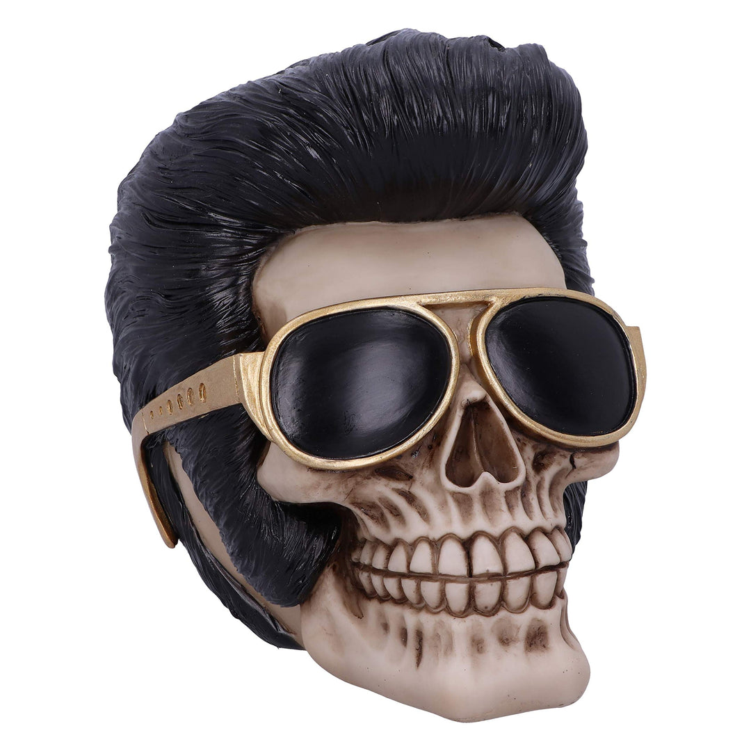 Uh Huh The King Elvis Skull Figurine 17cm