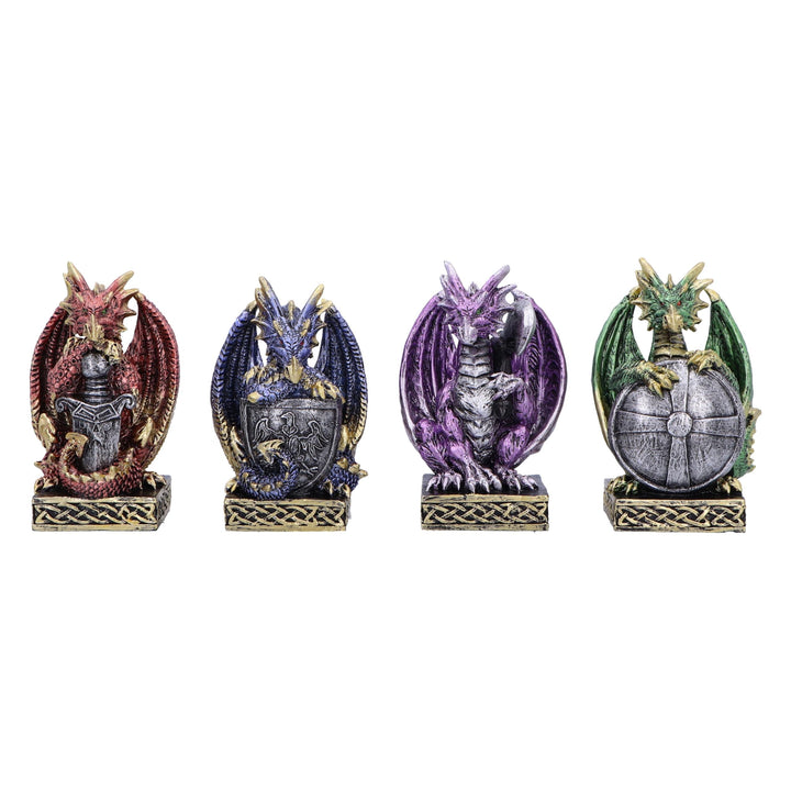 Defend the Hoard Dragon Protector Figurines Set of 4 10cm