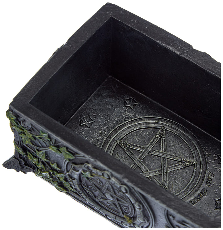 Ivy Covered Wiccan Pentagram Tarot Trinket Box 17.5cm