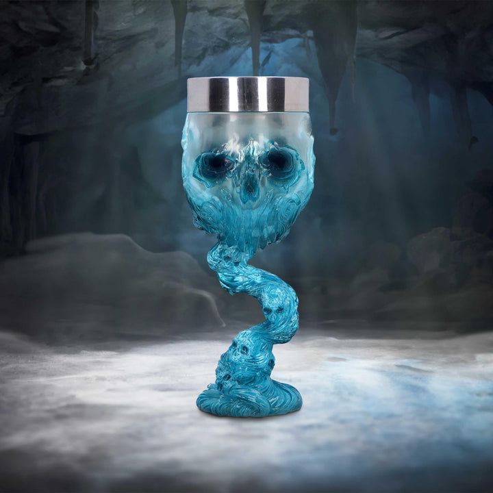 Soul Spirit Clear Blue Skull Goblet Water 19.3cm