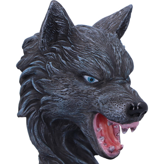 Dark Wolf Head Backflow Incense Burner 11.5cm 2