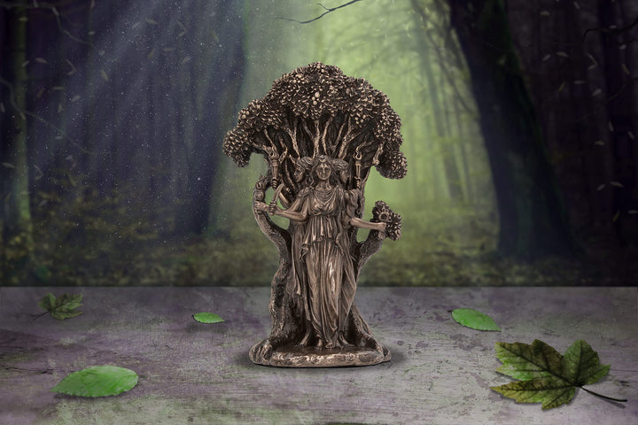Triple Moon Goddess Hecate Bronze Figurine 18.5cm