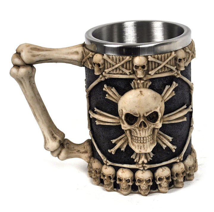 Large Tankard of Skulls Bone Skull Mug 16cm