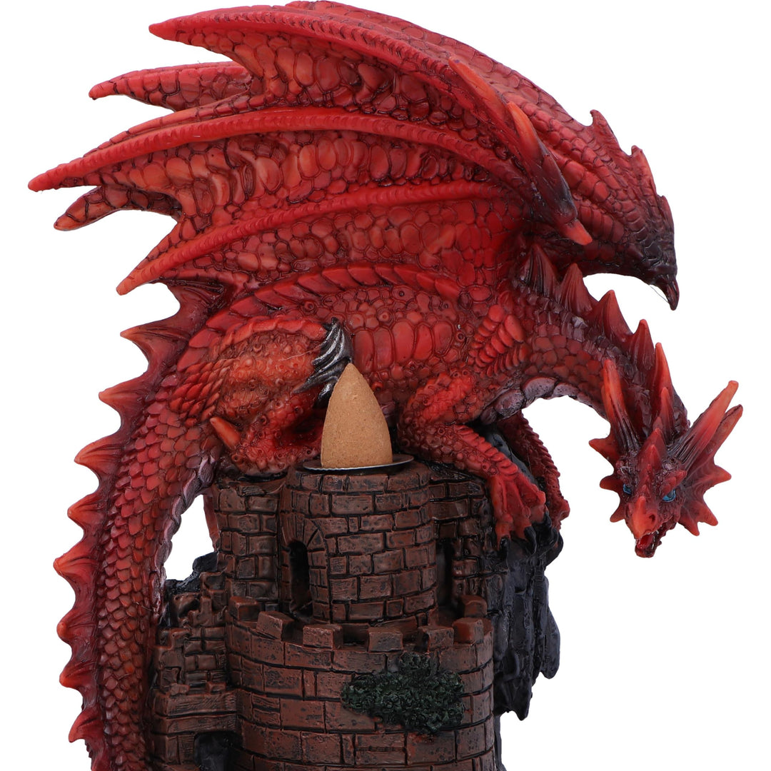 Crimson Keep Red Dragon Backflow Incense Burner 22cm