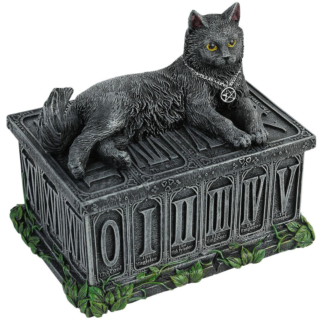 Fortunes Watcher Cat Familiar Tarot Box Fortunes 17cm