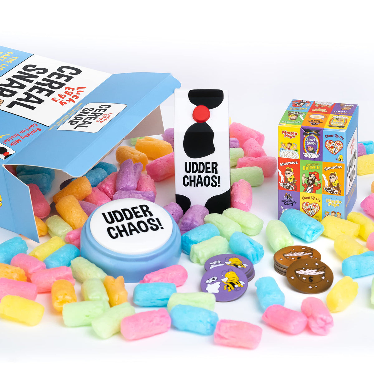 Lucky Egg Cereal Snap - Exciting Family Fun Games - Fast-Paced Family Party Games with Squishy Milk Carton - Fun Adult Games for Game Night - Family Gathering, Group Games, Teenager Games 8