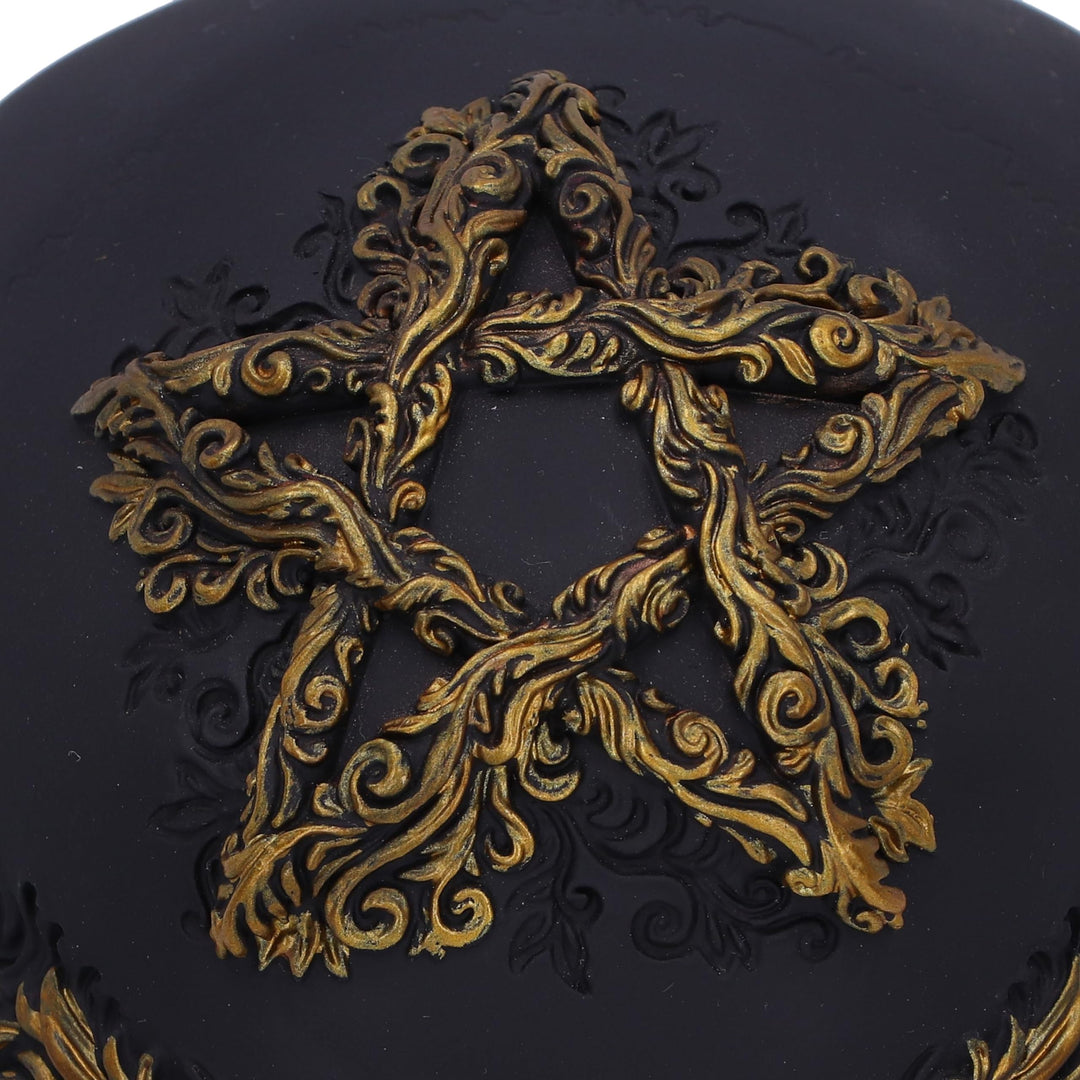 Divine Demise Black and Gold Skull 15.5cm