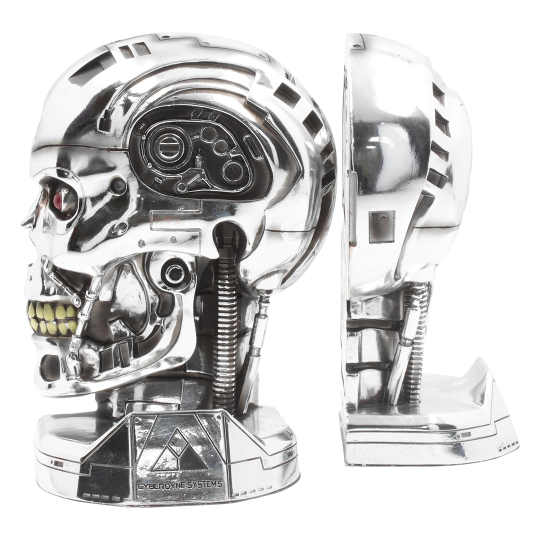 T800 Terminator 2 Judgement Day T2 Head Bookends 18.5cm