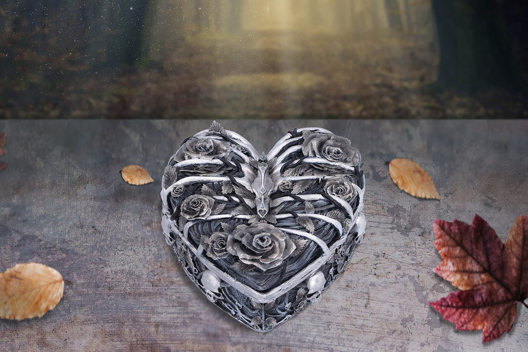 Gothic Caged Heart Box 10.5cm