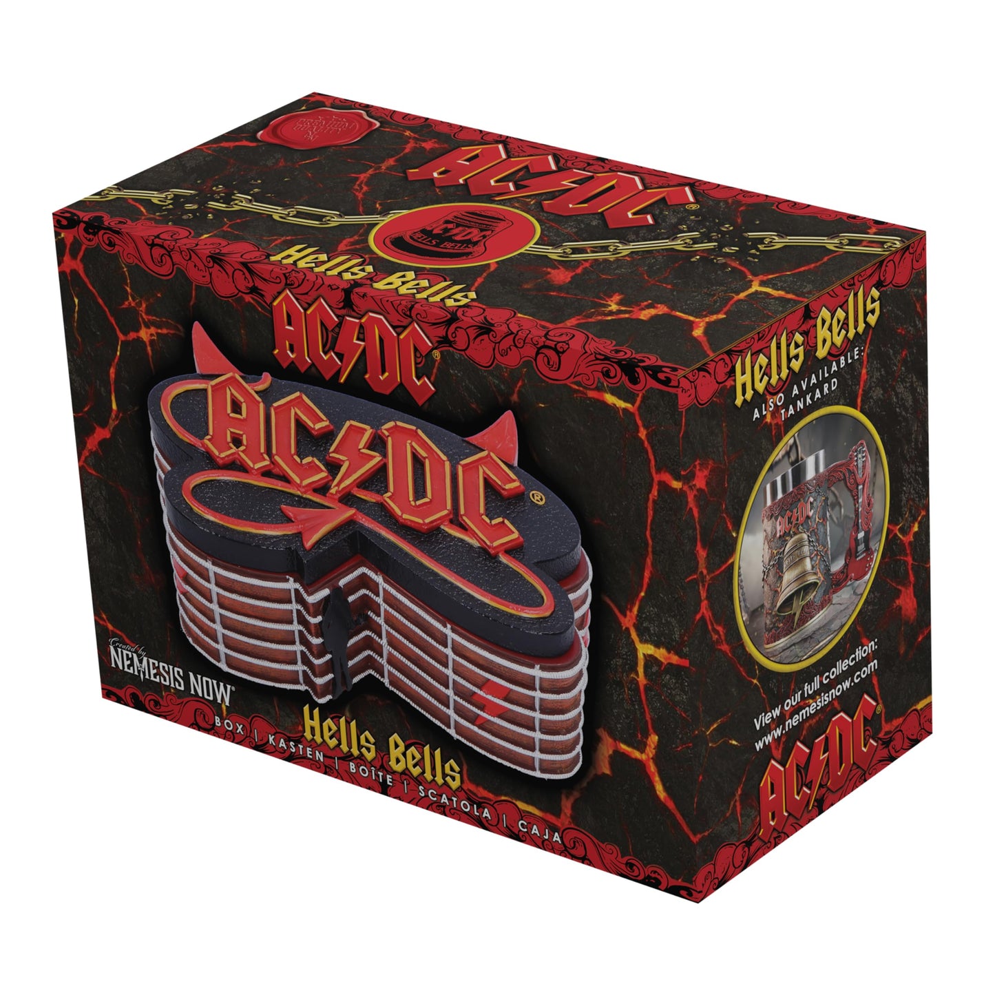 ACDC Logo Guitar Inspired Box 15cm 7