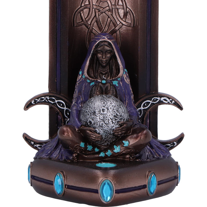 Triple Moon Goddess Bronze Incense Burner 22.5cm
