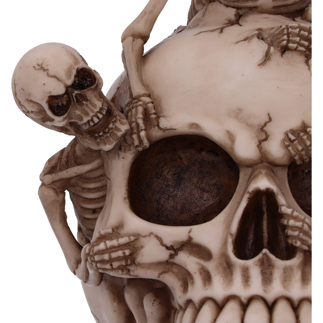 Breaking Free Skeleton Emerging from Skull Ornament 17.7cm