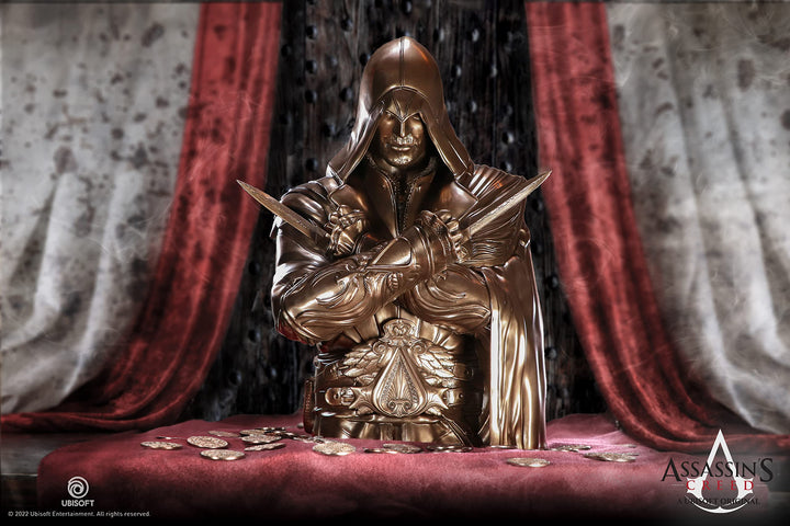 Assassins Creed Ezio Bust Box Bronze 30cm Officially Licensed