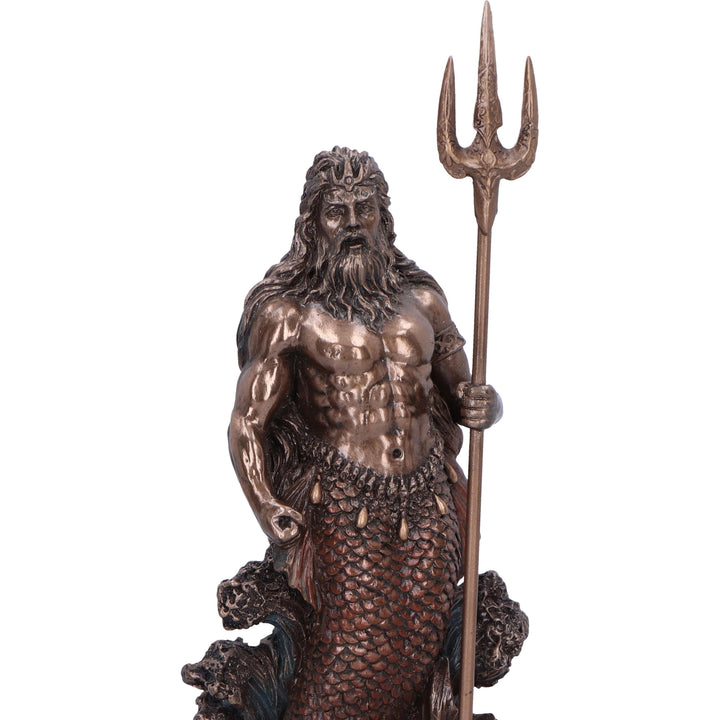 Poseidon God of the Sea Medium Bronze Figurine 18.5cm
