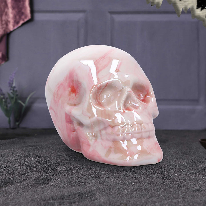Marbellum Pink Marble Skull Small 7cm