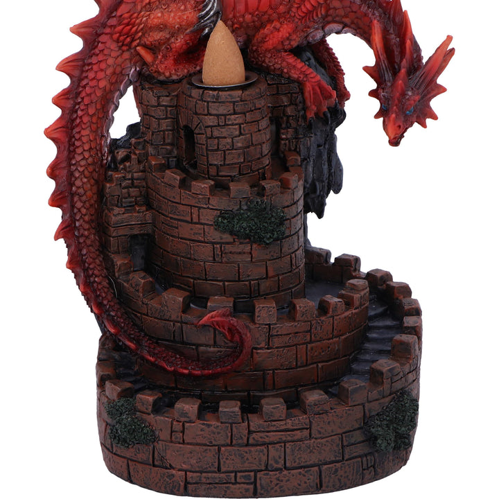 Crimson Keep Red Dragon Backflow Incense Burner 22cm