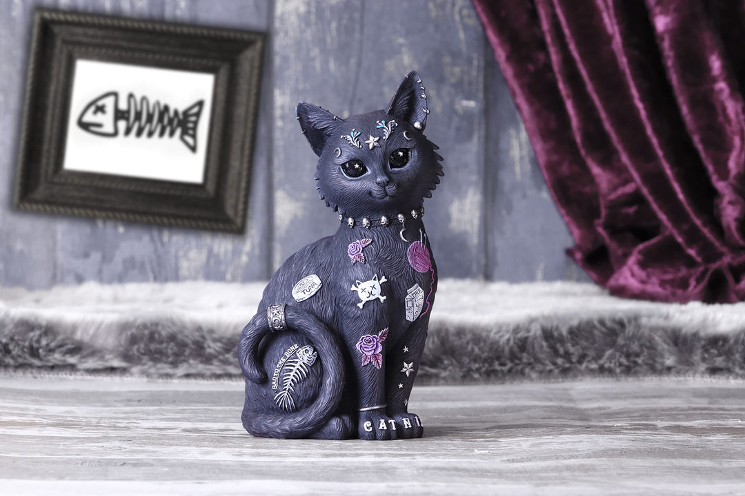 Bad to the Bone Cat Figurine 22cm
