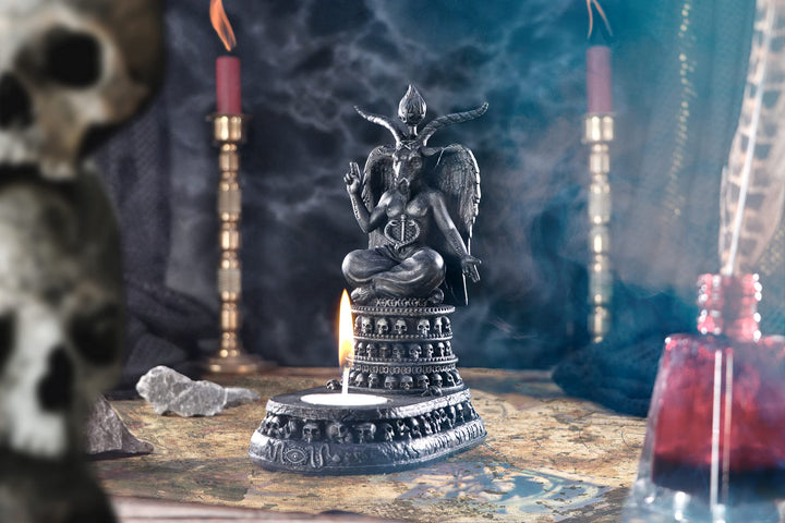 Exclusive Baphomets Devotion Tea Light Holder 17cm