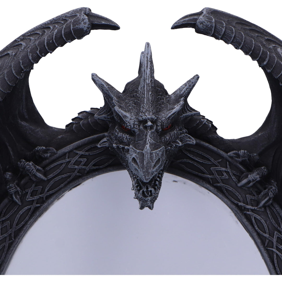 Scaled Reflection Dragon Mirror 29cm