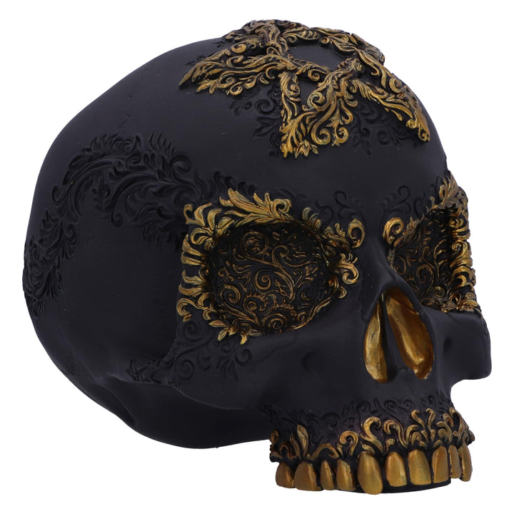 Divine Demise Black and Gold Skull 15.5cm