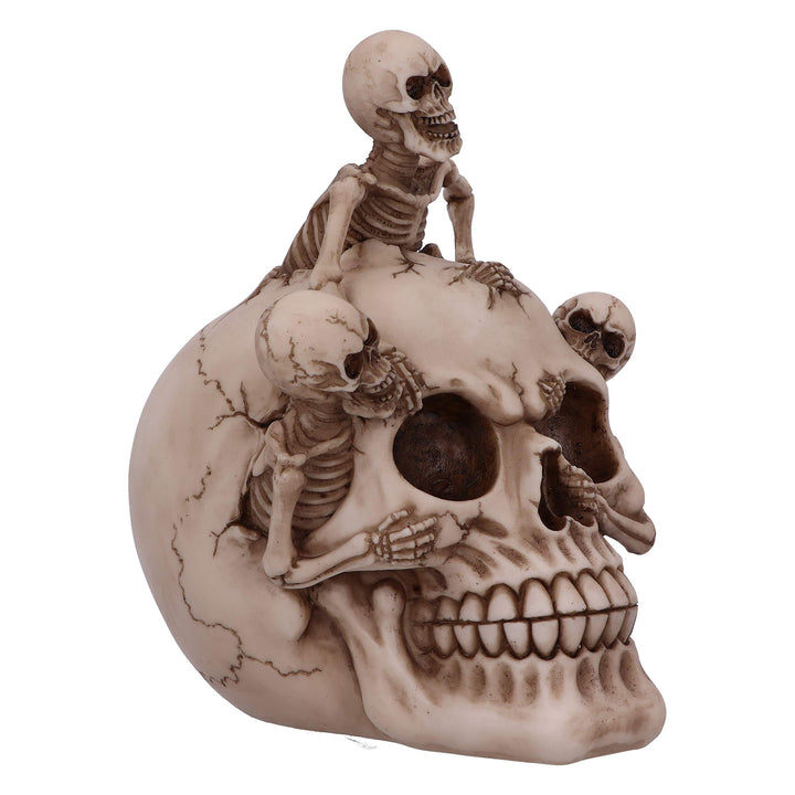 Breaking Free Skeleton Emerging from Skull Ornament 17.7cm