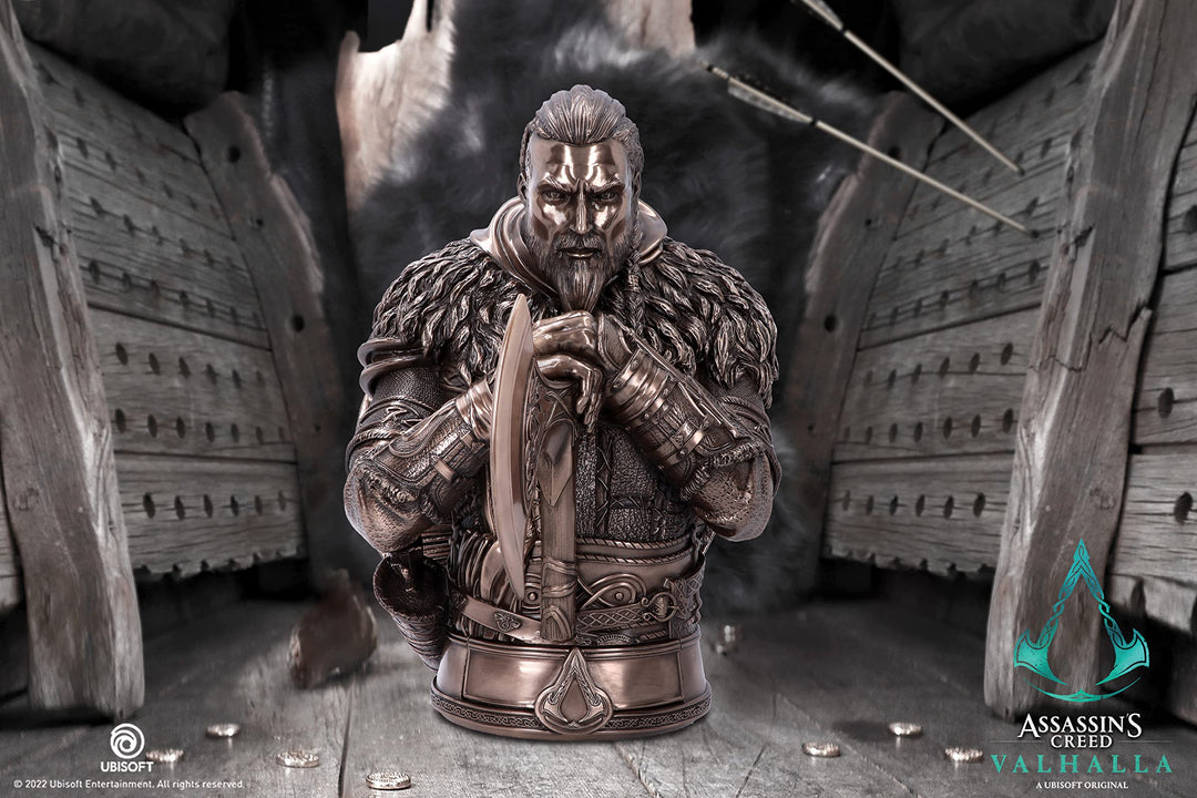 Assassins Creed Valhalla Eivor Bust Bronze 31cm Officially Licensed