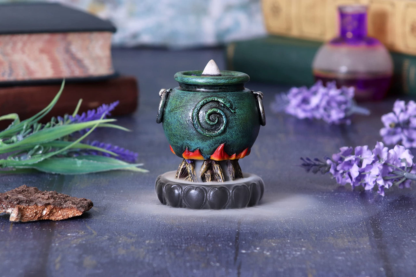 Mini Cauldron Back Flow Burner Emerald Backflow Incense 7.3cm 6