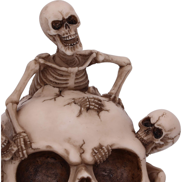 Breaking Free Skeleton Emerging from Skull Ornament 17.7cm