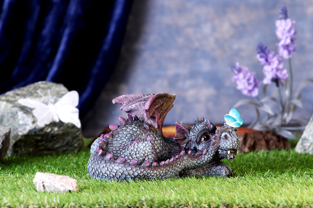 Butterfly Rest Dragon Figurine 19cm