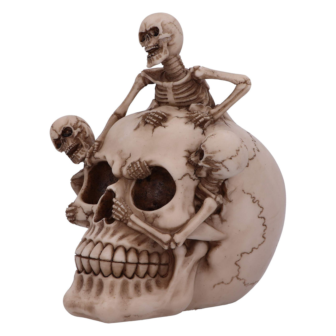 Breaking Free Skeleton Emerging from Skull Ornament 17.7cm