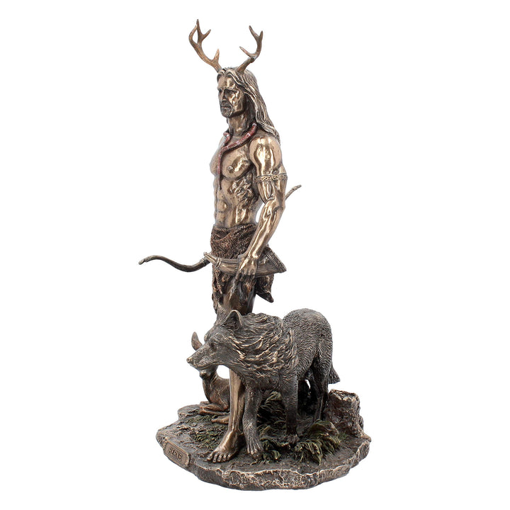 Herne and Animals Folklore Bronzed Figurine 30cm