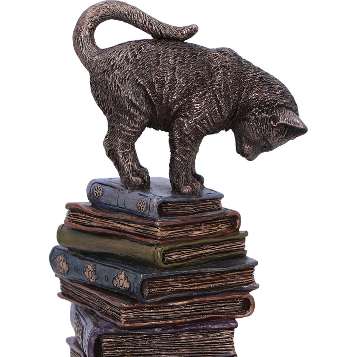 Feline Scholars Bronze Cat Ornament 18cm