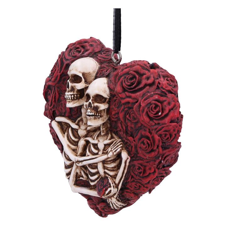 Love Everlasting Skeleton Roses Hanging Ornament 7.8cm