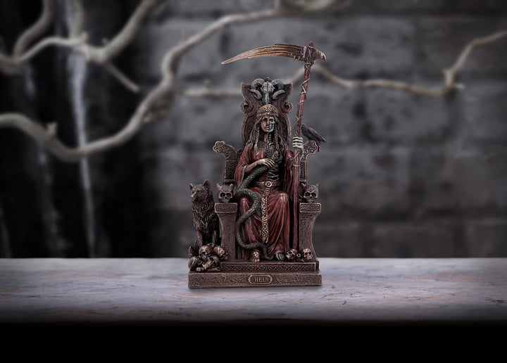 Bronze Hel The Two Faced Terror Figurine 23cm