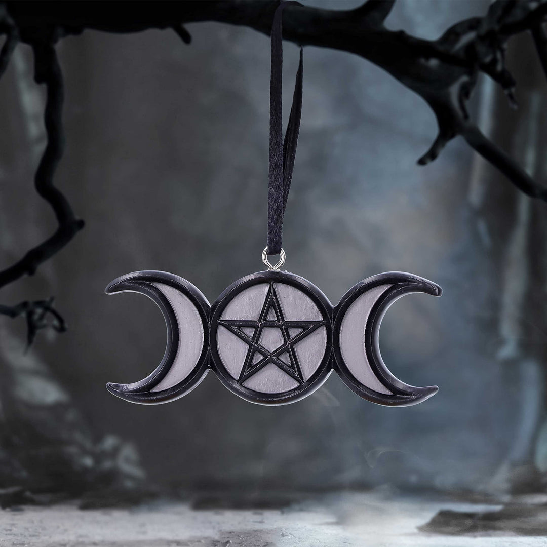 Witching Wares Triple Moon Magic Hanging Ornament 7.5cm